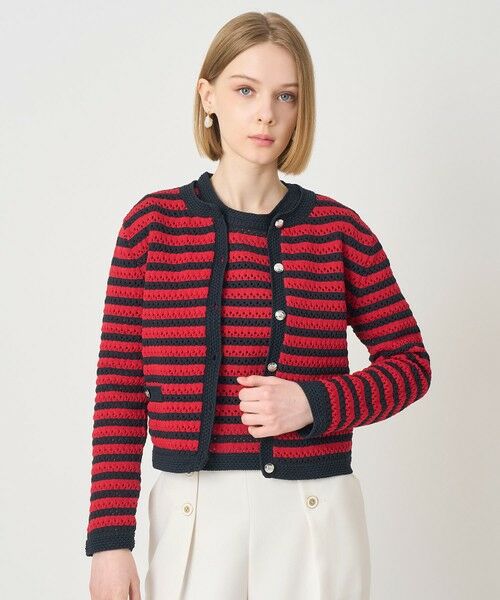 ANAYI / アナイ カーディガン・ボレロ | アイレットボーダー カーディガン | 詳細8