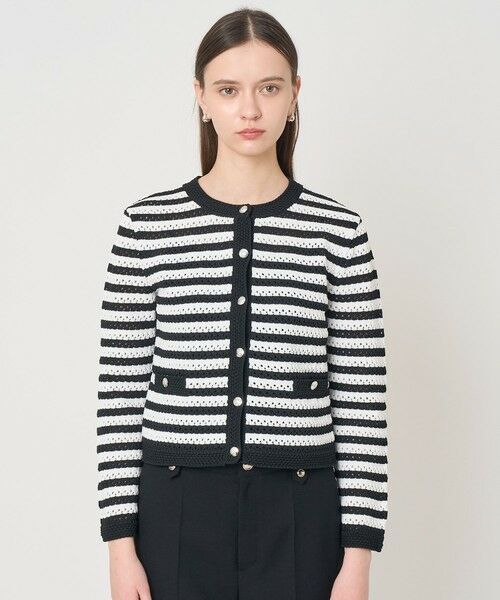ANAYI / アナイ カーディガン・ボレロ | アイレットボーダー カーディガン | 詳細10