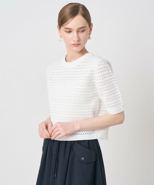 ANAYI / アナイ ニット・セーター | アイレットボーダー プルオーバー | 詳細1