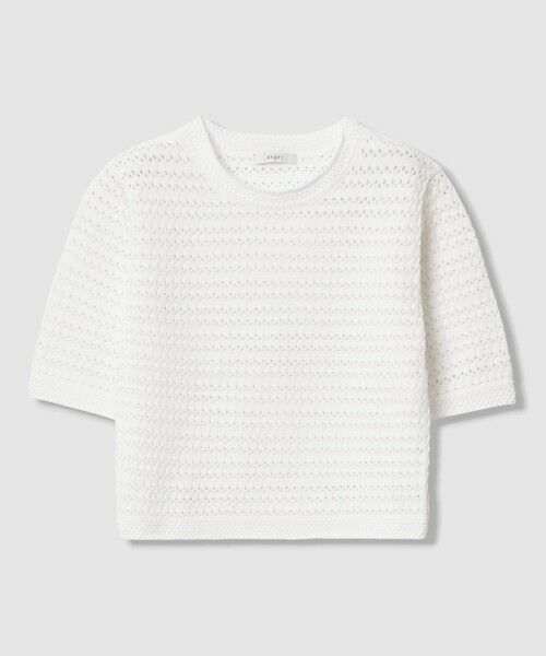 ANAYI / アナイ ニット・セーター | アイレットボーダー プルオーバー（off white (02)）