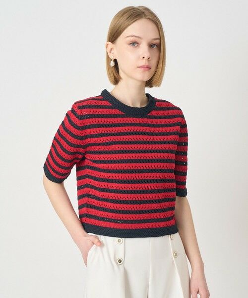 ANAYI / アナイ ニット・セーター | アイレットボーダー プルオーバー | 詳細5