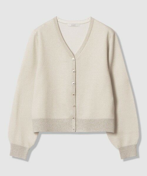ANAYI / アナイ カーディガン・ボレロ | シアーラメダブルウィーブVカーディガン（off white (02)）