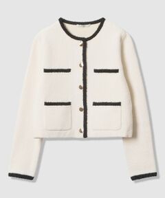 ANAYI / アナイ カーディガン・ボレロ | 【セットアップ対象商品】コットンブークレ配色 カーディガン