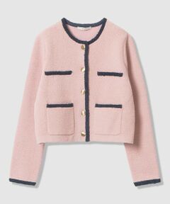 ANAYI / アナイ カーディガン・ボレロ | 【セットアップ対象商品】コットンブークレ配色 カーディガン