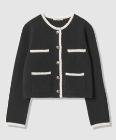 ANAYI / アナイ カーディガン・ボレロ | 【セットアップ対象商品】コットンブークレ配色 カーディガン