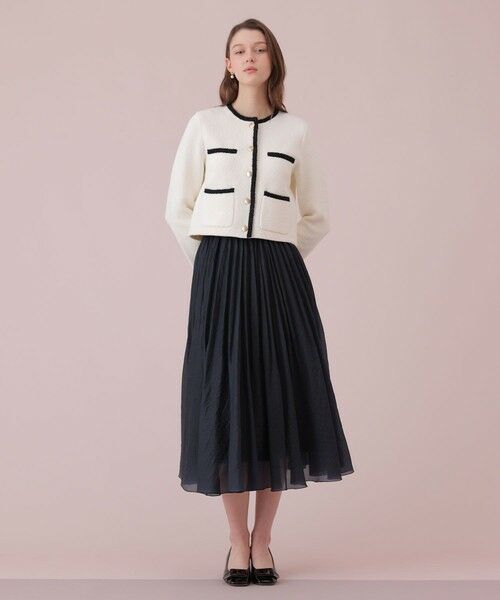 ANAYI / アナイ カーディガン・ボレロ | 【セットアップ対象商品】コットンブークレ配色 カーディガン | 詳細3