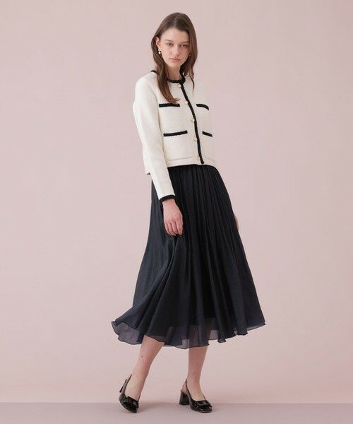 ANAYI / アナイ カーディガン・ボレロ | 【セットアップ対象商品】コットンブークレ配色 カーディガン | 詳細4