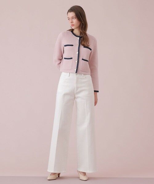 ANAYI / アナイ カーディガン・ボレロ | 【セットアップ対象商品】コットンブークレ配色 カーディガン | 詳細10