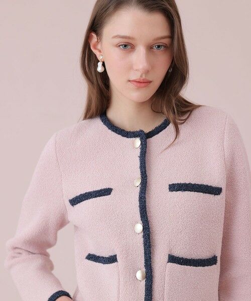 ANAYI / アナイ カーディガン・ボレロ | 【セットアップ対象商品】コットンブークレ配色 カーディガン | 詳細12