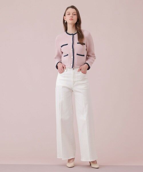 ANAYI / アナイ カーディガン・ボレロ | 【セットアップ対象商品】コットンブークレ配色 カーディガン | 詳細9