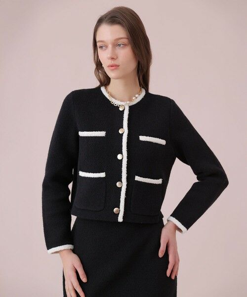 ANAYI / アナイ カーディガン・ボレロ | 【セットアップ対象商品】コットンブークレ配色 カーディガン | 詳細21