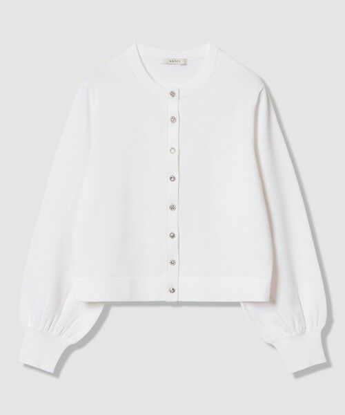 ANAYI / アナイ カーディガン・ボレロ | アソートビジュー釦クルー カーディガン（white (01)）
