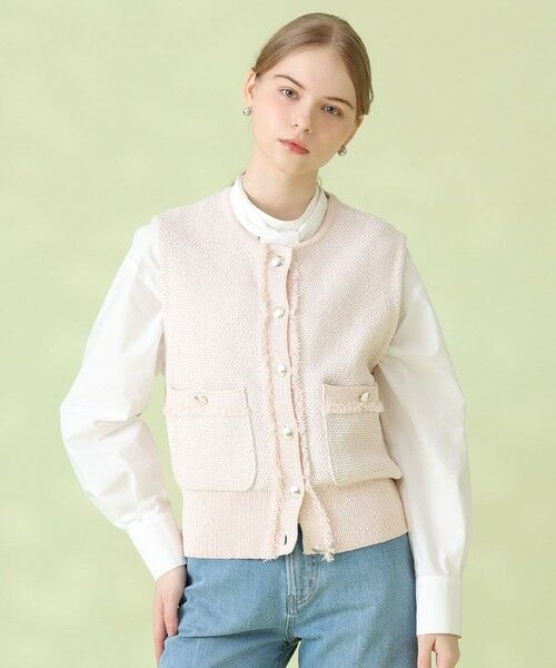 ANAYI / アナイ ニット・セーター | ミックスツイードジレ | 詳細1