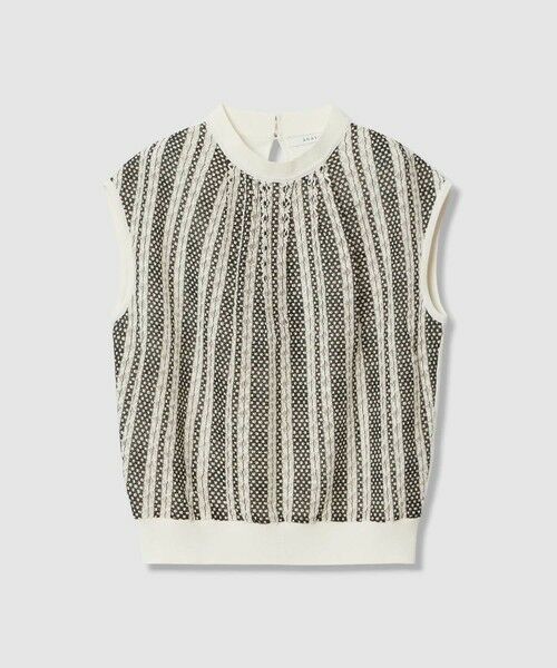 ANAYI / アナイ ニット・セーター | インポートレースドッキング プルオーバー（white mix (08)）