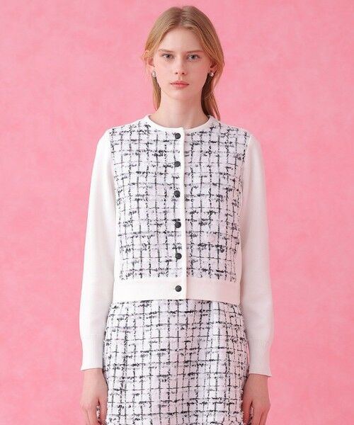 ANAYI / アナイ カーディガン・ボレロ | 【セットアップ対象商品】モノトーンツイードコンビ カーディガン | 詳細1