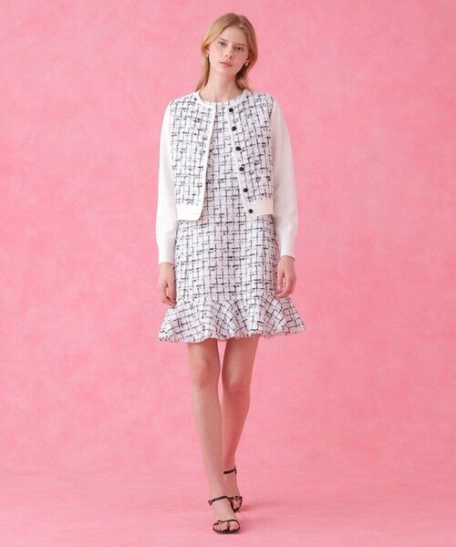 ANAYI / アナイ カーディガン・ボレロ | 【セットアップ対象商品】モノトーンツイードコンビ カーディガン | 詳細4