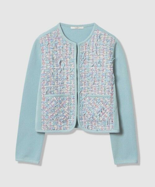ANAYI / アナイ カーディガン・ボレロ | 【セットアップ対象商品】ブルーミックスツイードコンビ カーディガン | 詳細10