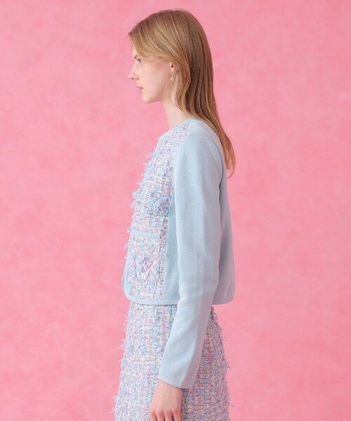 ANAYI / アナイ カーディガン・ボレロ | 【セットアップ対象商品】ブルーミックスツイードコンビ カーディガン | 詳細2
