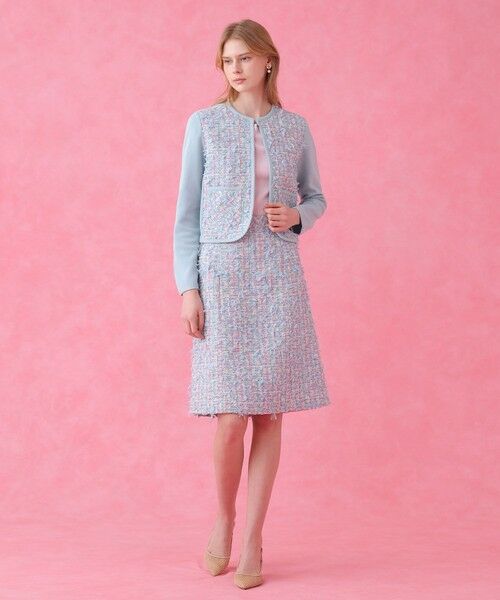 ANAYI / アナイ カーディガン・ボレロ | 【セットアップ対象商品】ブルーミックスツイードコンビ カーディガン | 詳細5