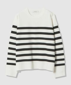 ANAYI / アナイ ニット・セーター | スリーブ釦ボーダー プルオーバー