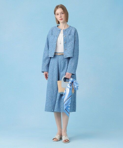 ANAYI / アナイ ブルゾン | 【セットアップ対応商品】メッシュレースノーカラーブルゾン | 詳細19