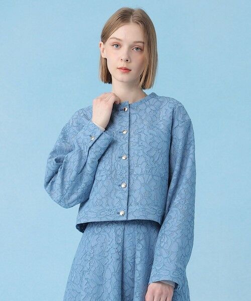 ANAYI / アナイ ブルゾン | 【セットアップ対応商品】メッシュレースノーカラーブルゾン | 詳細16
