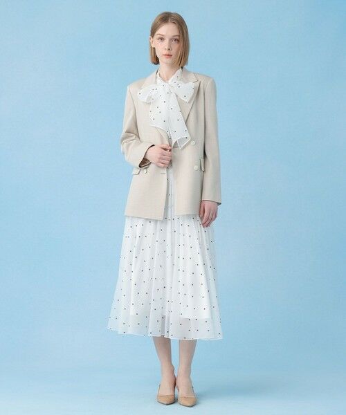 ANAYI / アナイ ロング・マキシ丈スカート | オーガンジードットプリントプリーツ スカート | 詳細4