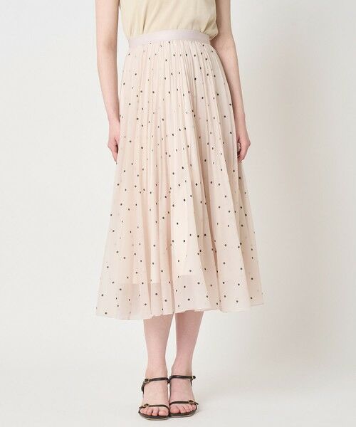 ANAYI / アナイ ロング・マキシ丈スカート | オーガンジードットプリントプリーツ スカート | 詳細10