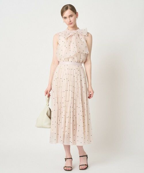 ANAYI / アナイ ロング・マキシ丈スカート | オーガンジードットプリントプリーツ スカート | 詳細11