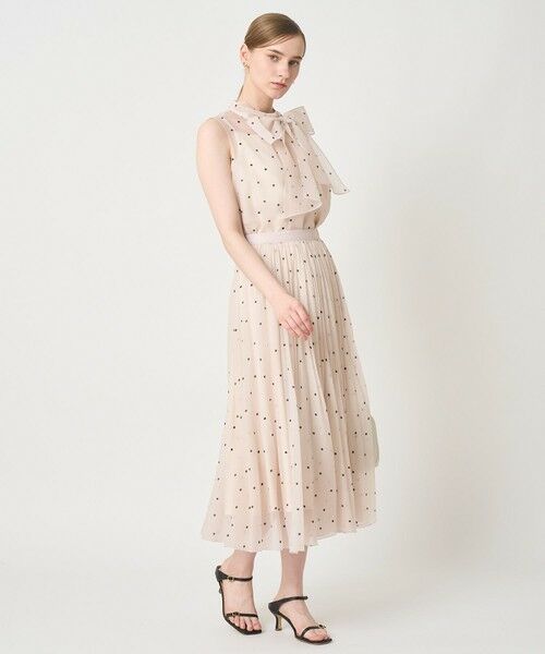 ANAYI / アナイ ロング・マキシ丈スカート | オーガンジードットプリントプリーツ スカート | 詳細12
