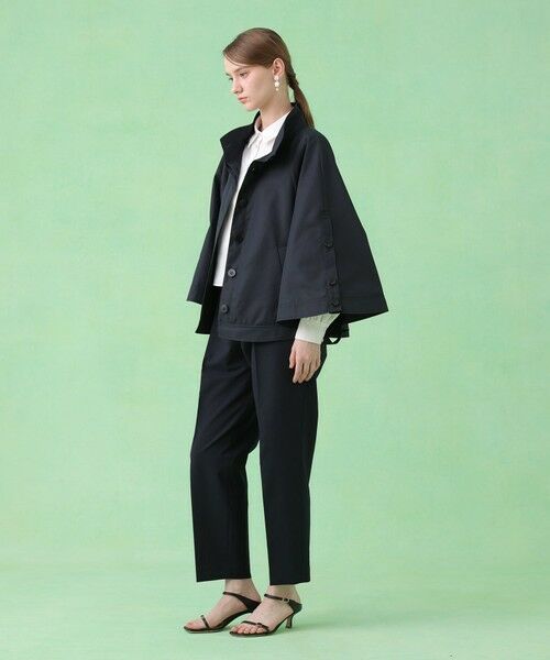 ANAYI / アナイ ポンチョ | 撥水ツイルケープスタンドコート | 詳細16