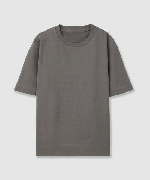 ANAYI / アナイ Tシャツ | コットン天竺半袖レギュラー プルオーバー（charcoal grey (94)）