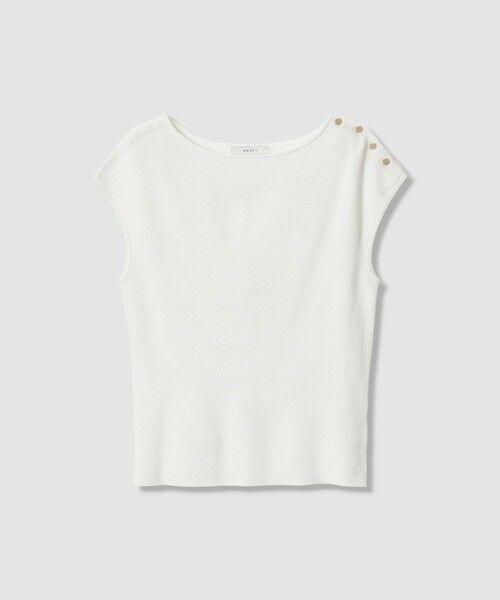 ANAYI / アナイ ニット・セーター | レーヨンポリエステルストレッチショルダー釦 プルオーバー | 詳細7