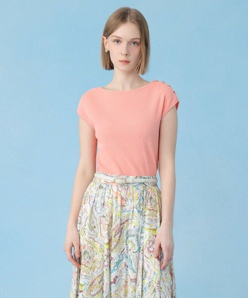 ANAYI / アナイ ニット・セーター | レーヨンポリエステルストレッチショルダー釦 プルオーバー | 詳細11