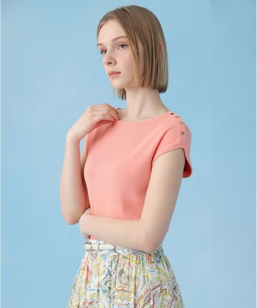 ANAYI / アナイ ニット・セーター | レーヨンポリエステルストレッチショルダー釦 プルオーバー | 詳細12