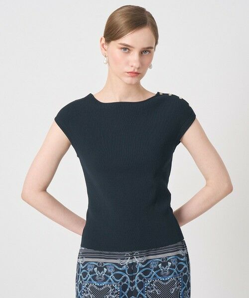 ANAYI / アナイ ニット・セーター | レーヨンポリエステルストレッチショルダー釦 プルオーバー | 詳細23