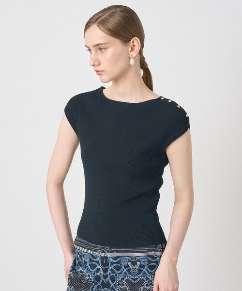 ANAYI / アナイ ニット・セーター | レーヨンポリエステルストレッチショルダー釦 プルオーバー | 詳細24