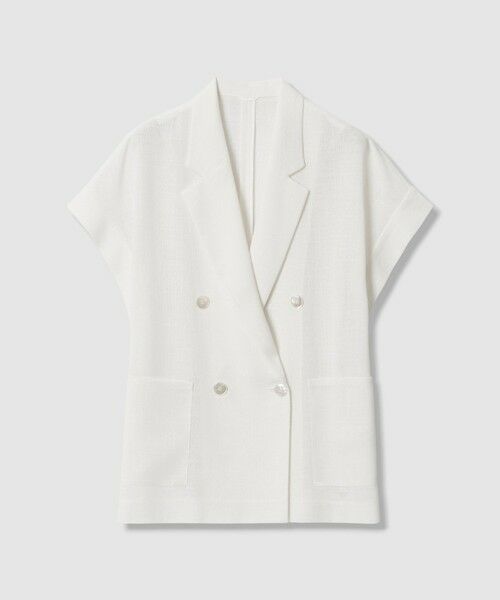 ANAYI / アナイ その他アウター | 【セットアップ対応商品】カラミリネンライクフレンチスリーブ ジャケット（white (01)）