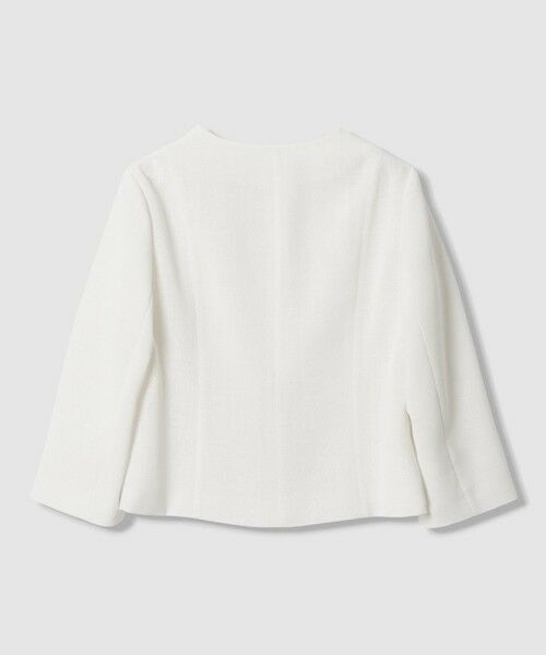 ANAYI / アナイ ノーカラージャケット | 【セットアップ対応商品】カラミリネンライクノーカラー ジャケット | 詳細1