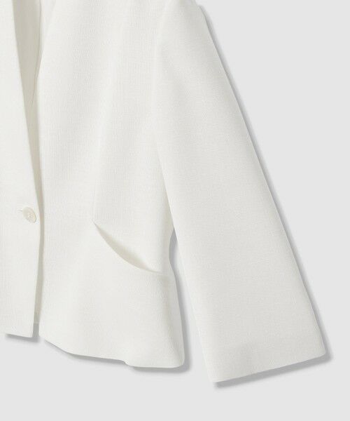 ANAYI / アナイ ノーカラージャケット | 【セットアップ対応商品】カラミリネンライクノーカラー ジャケット | 詳細3