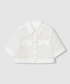 ANAYI / アナイ その他アウター | 【セットアップ対応商品】 メッシュラッセル５分袖シャツブルゾン