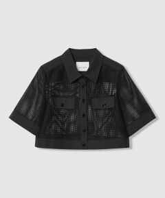 ANAYI / アナイ その他アウター | 【セットアップ対応商品】 メッシュラッセル５分袖シャツブルゾン