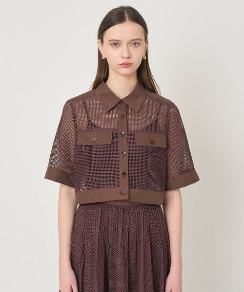 ANAYI / アナイ その他アウター | メッシュラッセル５分袖シャツブルゾン〈セットアップ対応商品〉 | 詳細7