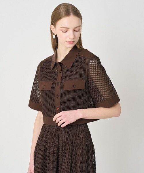 ANAYI / アナイ その他アウター | 【セットアップ対応商品】 メッシュラッセル５分袖シャツブルゾン | 詳細7