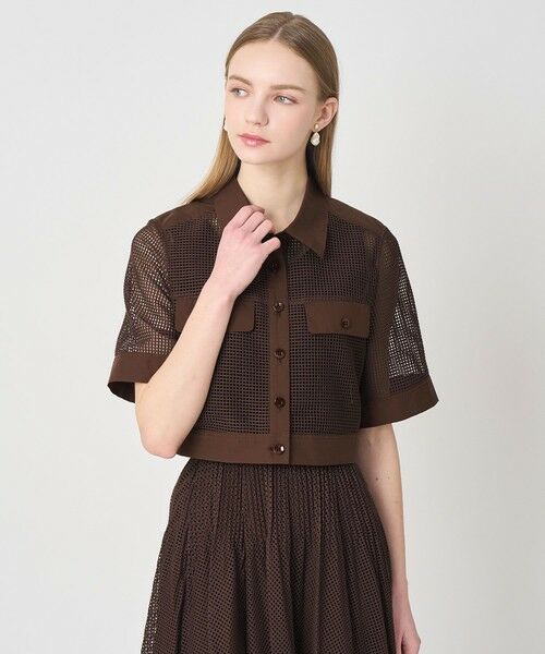 ANAYI / アナイ その他アウター | 【セットアップ対応商品】 メッシュラッセル５分袖シャツブルゾン | 詳細8