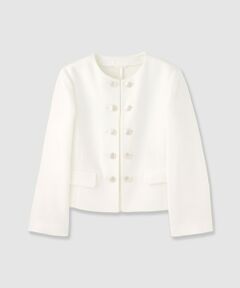 ANAYI / アナイ ノーカラージャケット | バスケットノーカラーダブルジャケット〈セットアップ対応商品〉