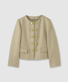 ANAYI / アナイ ノーカラージャケット | バスケットノーカラーダブルジャケット【セットアップ対応商品】