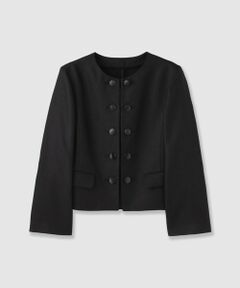 ANAYI / アナイ ノーカラージャケット | バスケットノーカラーダブルジャケット〈セットアップ対応商品〉