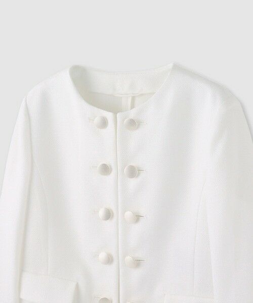 ANAYI / アナイ ノーカラージャケット | バスケットノーカラーダブルジャケット【セットアップ対応商品】 | 詳細9