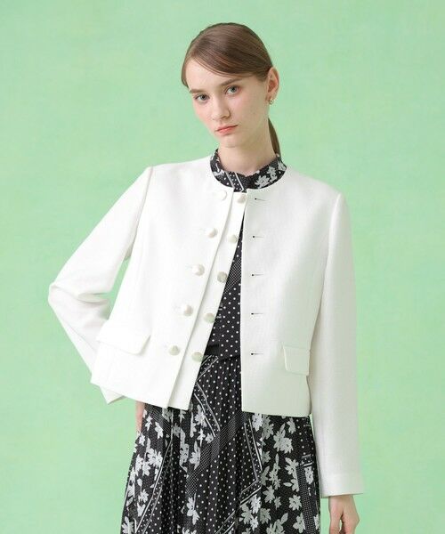 ANAYI / アナイ ノーカラージャケット | バスケットノーカラーダブルジャケット〈セットアップ対応商品〉 | 詳細3